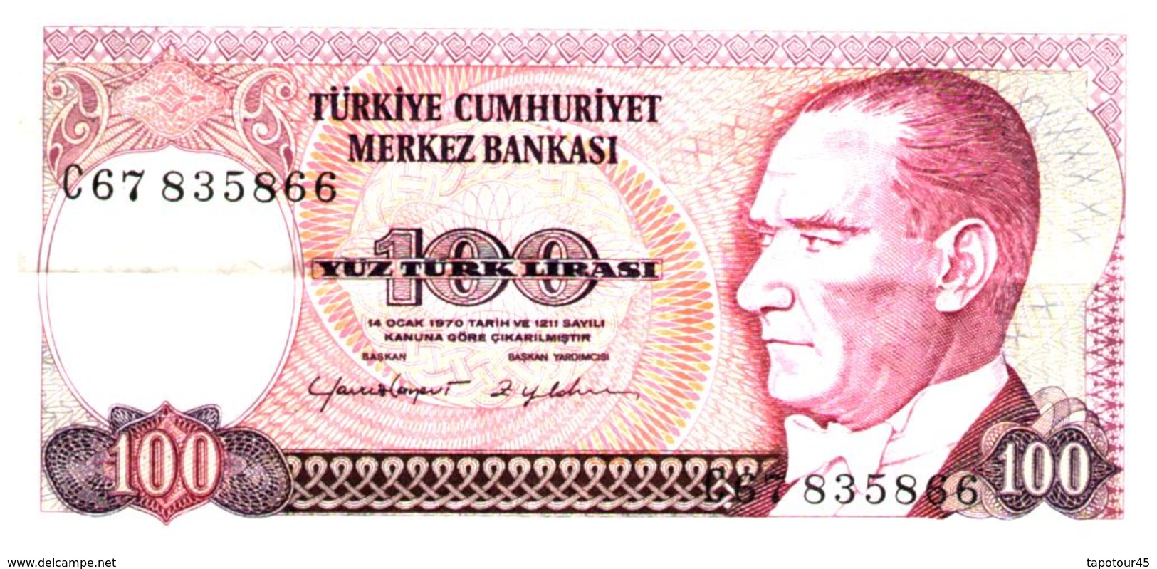 Billets >  Turquie > 100 Lires - Turquie