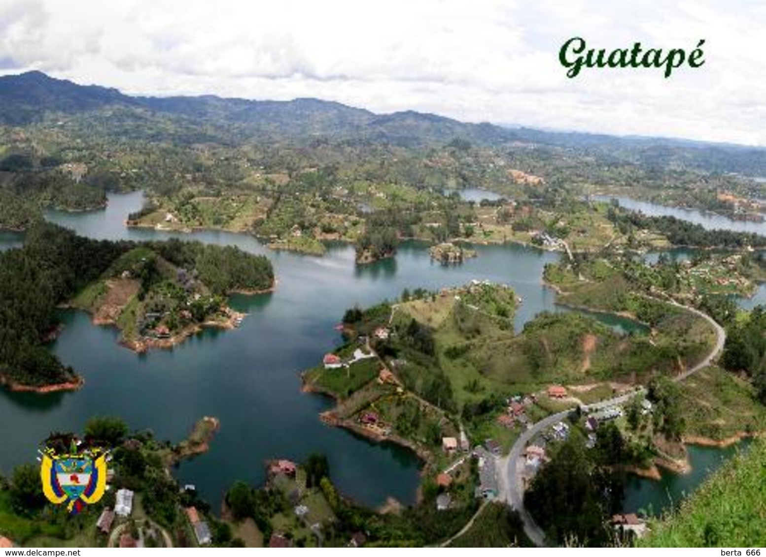 Colombia Guatape Aerial View New Postcard Kolumbien AK - Colombia