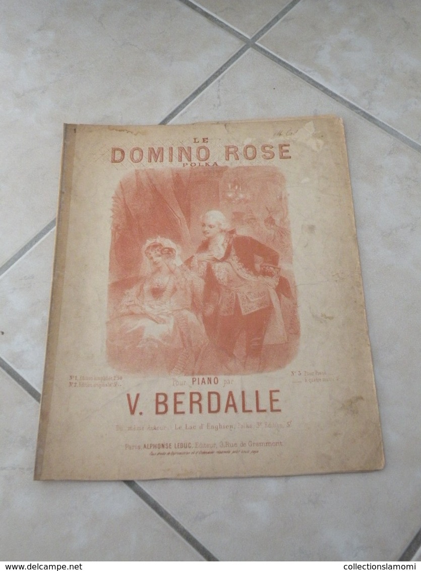 Le Domino Rose -(Musique V. Berdalle) - Partition (Piano) - Instruments à Clavier