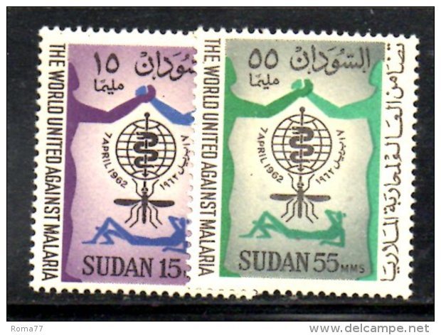 XP86 - SUDAN 1962 , La Serie   ***  MNH  MALARIA - Sudan (1954-...)