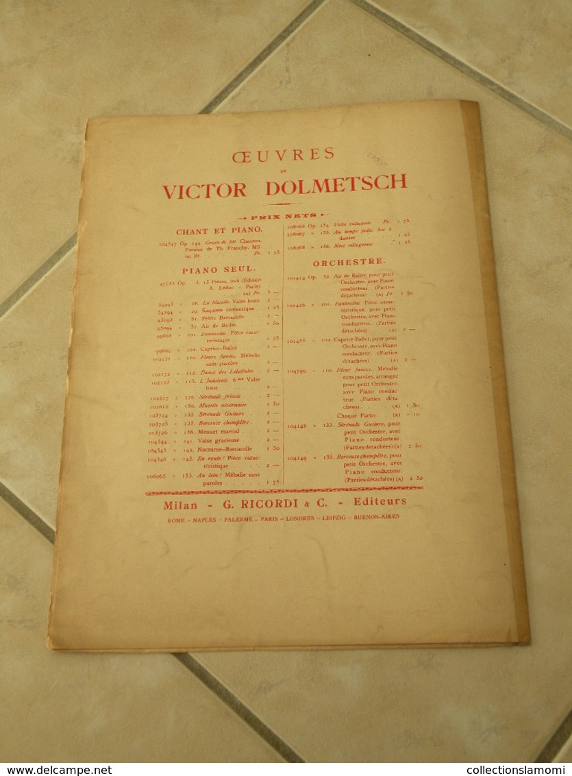 Menuet Noble -(Musique Victor Dolmetsch) - Partition (Piano)1904 - Strumenti A Tastiera