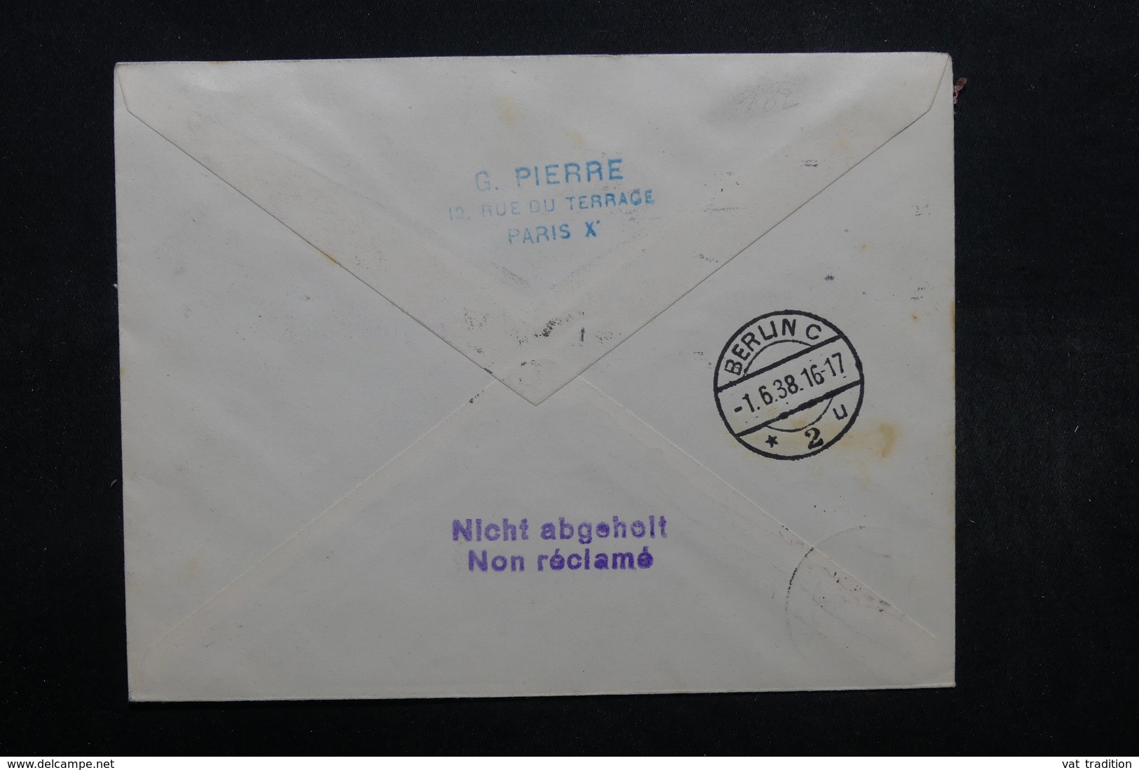 FRANCE - Enveloppe 1 Er Vol Sans Surtaxe Paris / Berlin ( Pneumatique ) En 1938 Et Retour - L 32483 - 1960-.... Lettres & Documents