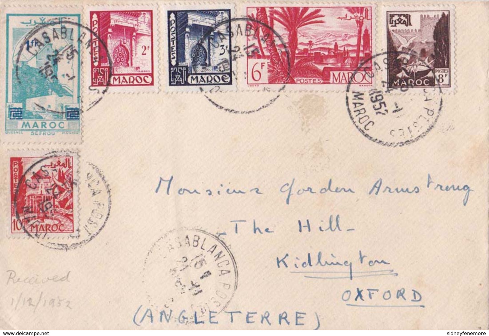 Morocco 1952 6 Colours From Casablanca. Nie Looker             Payment Request" By "invoice" - Covers & Documents