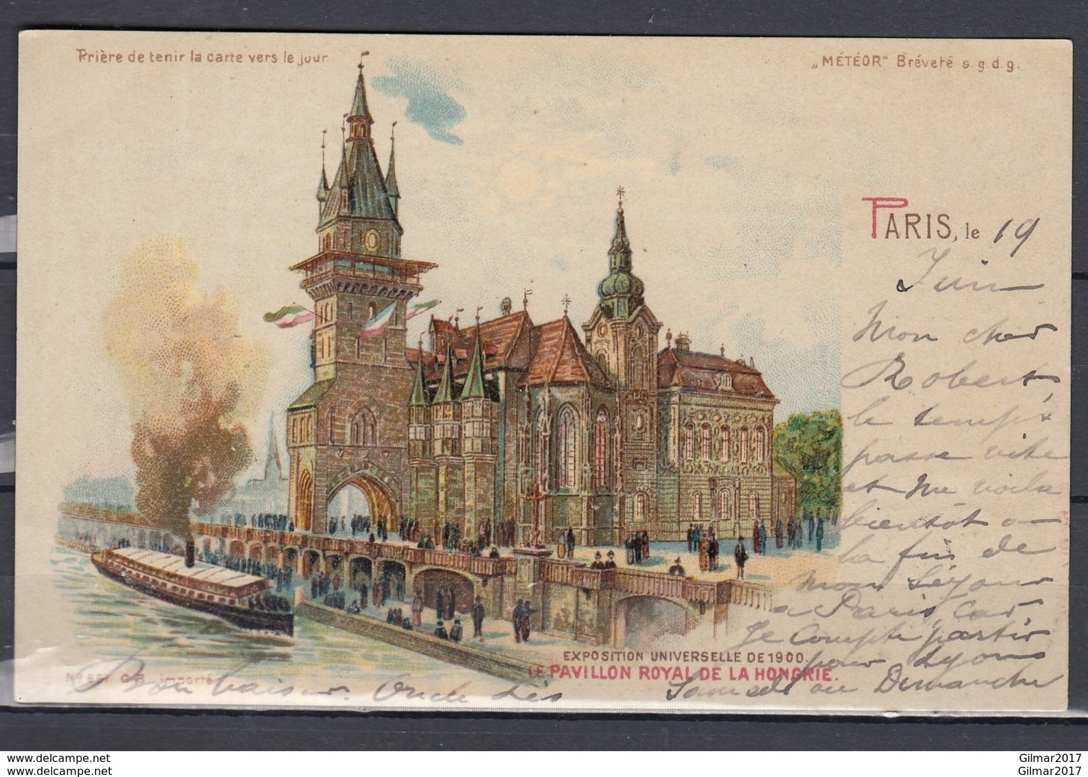 Carte Postale Van Paris Exposition Naar Anvers (Belgie) - 1898-1900 Sage (Type III)