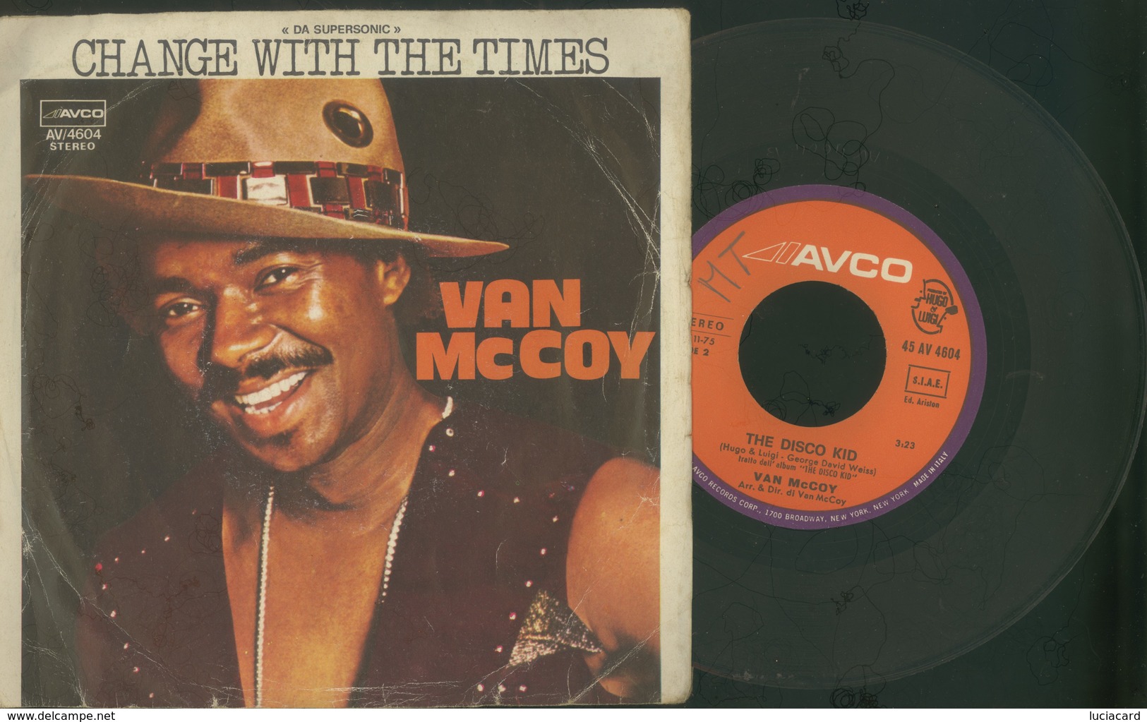 VAN McCOY -CHANGE WITH THE TIMES -THE DISCO KID -DISCO VINILE 45 GIRI - Blues