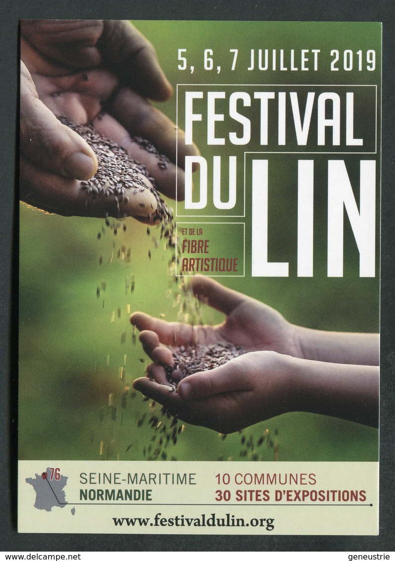 CPM Non Postable "Festival Du Lin 2019" - Saint Pierre-le-Viger" Seine Maritime - Normandie - Expositions