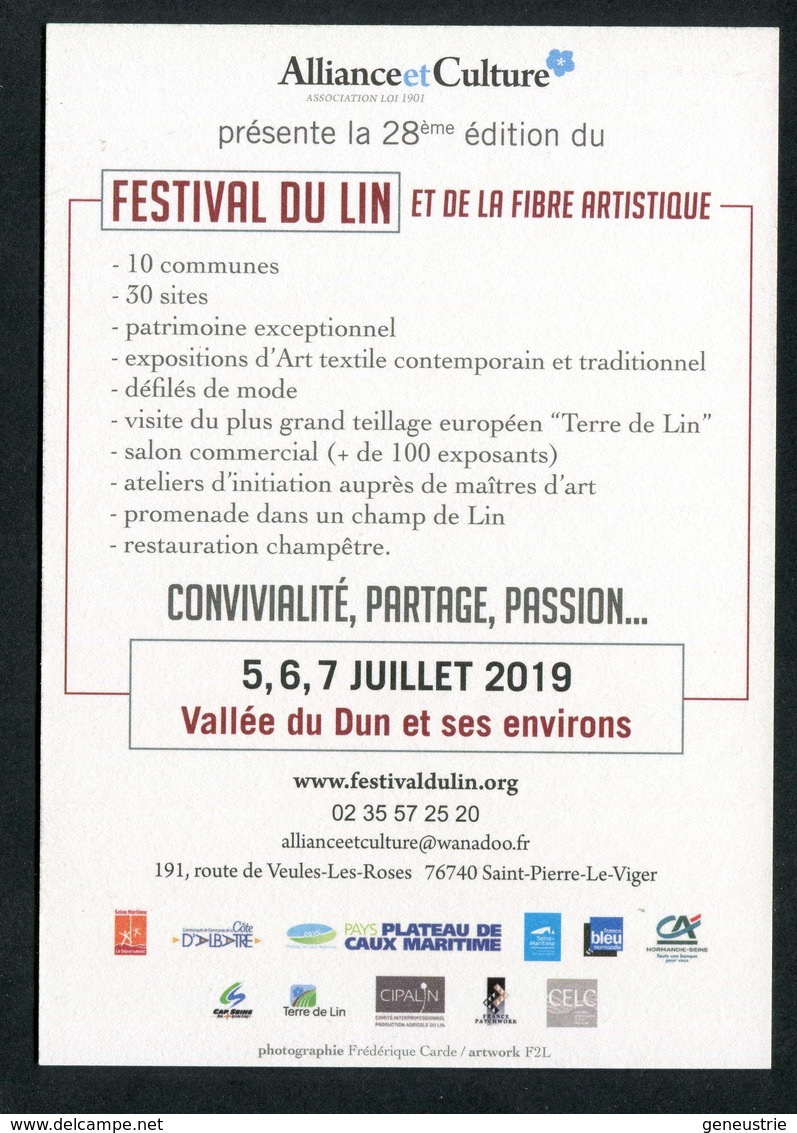 CPM Non Postable "Festival Du Lin 2019" - Saint Pierre-le-Viger" Seine Maritime - Normandie - Expositions