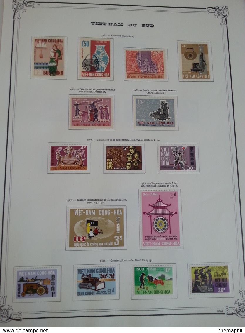 lot n° 604 VIET NAM collection sur pages d'albums neufs * timbres collés a 50 %