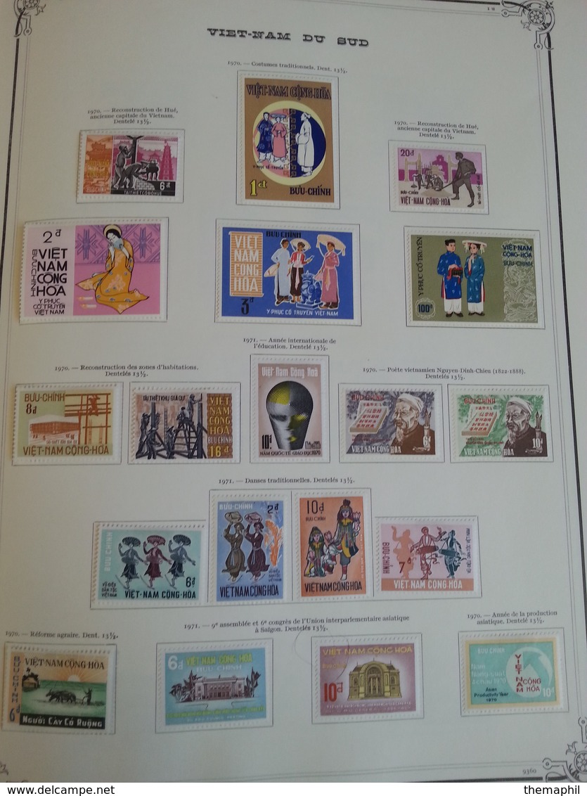 lot n° 604 VIET NAM collection sur pages d'albums neufs * timbres collés a 50 %