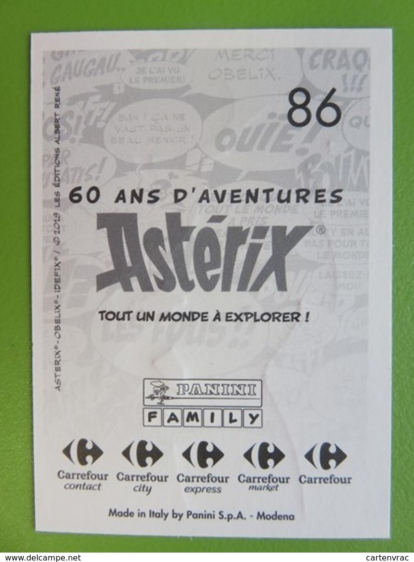 N° 86 - Astérix A 60 Ans - Sticker Doré En Relief Panini - Carrefour 2019 - Cléopâtre - Edition Française