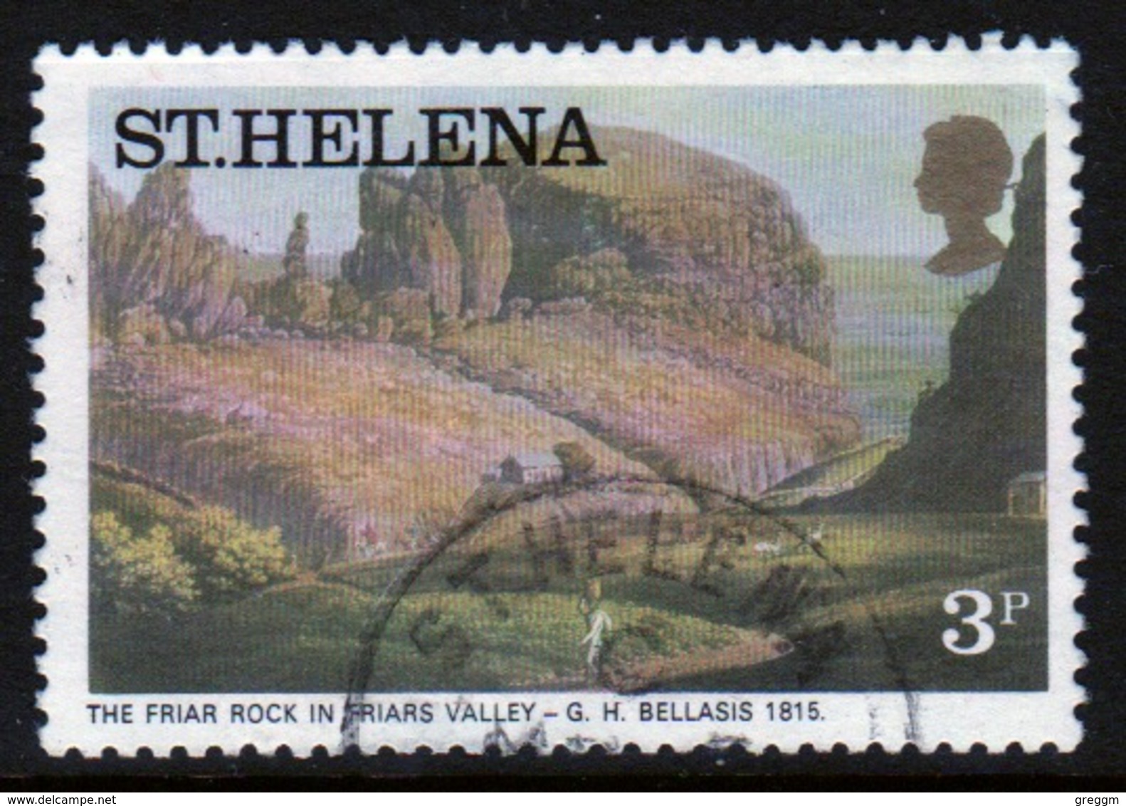 St Helena 1976 Single 3p Stamp From The Aquatints And Lithographs Of St Helena Set. - Sainte-Hélène