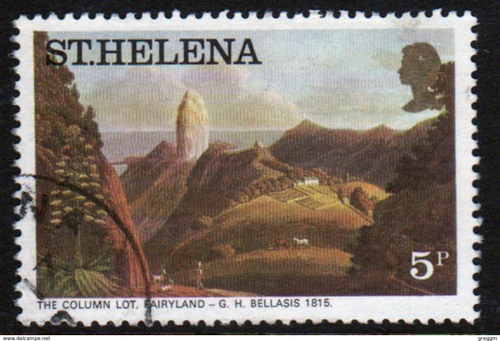 St Helena 1976 Single 5p Stamp From The Aquatints And Lithographs Of St Helena Set. - Isla Sta Helena