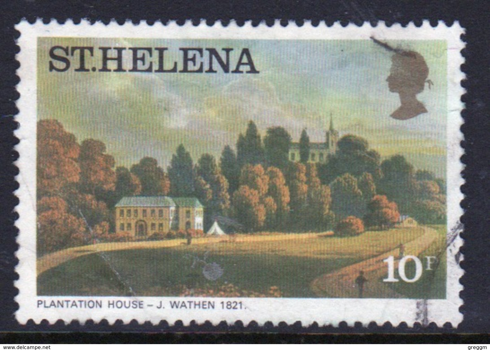 St Helena 1976 Single 10p Stamp From The Aquatints And Lithographs Of St Helena Set. - Saint Helena Island