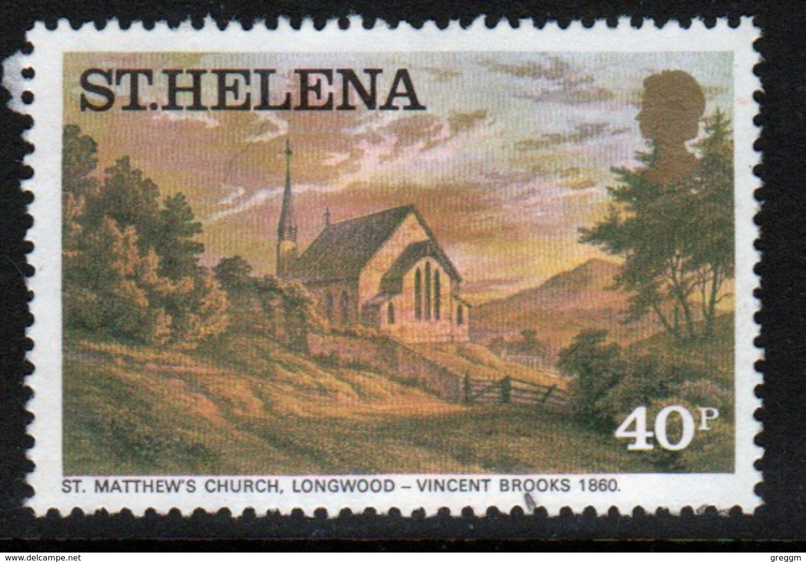 St Helena 1976 Single 40p Stamp From The Aquatints And Lithographs Of St Helena Set. - Saint Helena Island