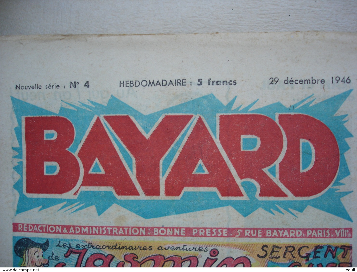 journal de BAYARD rare reliure de 33 journaux première édition après guerre du numéro 1 au numéro 33 - du 8 décembre1946