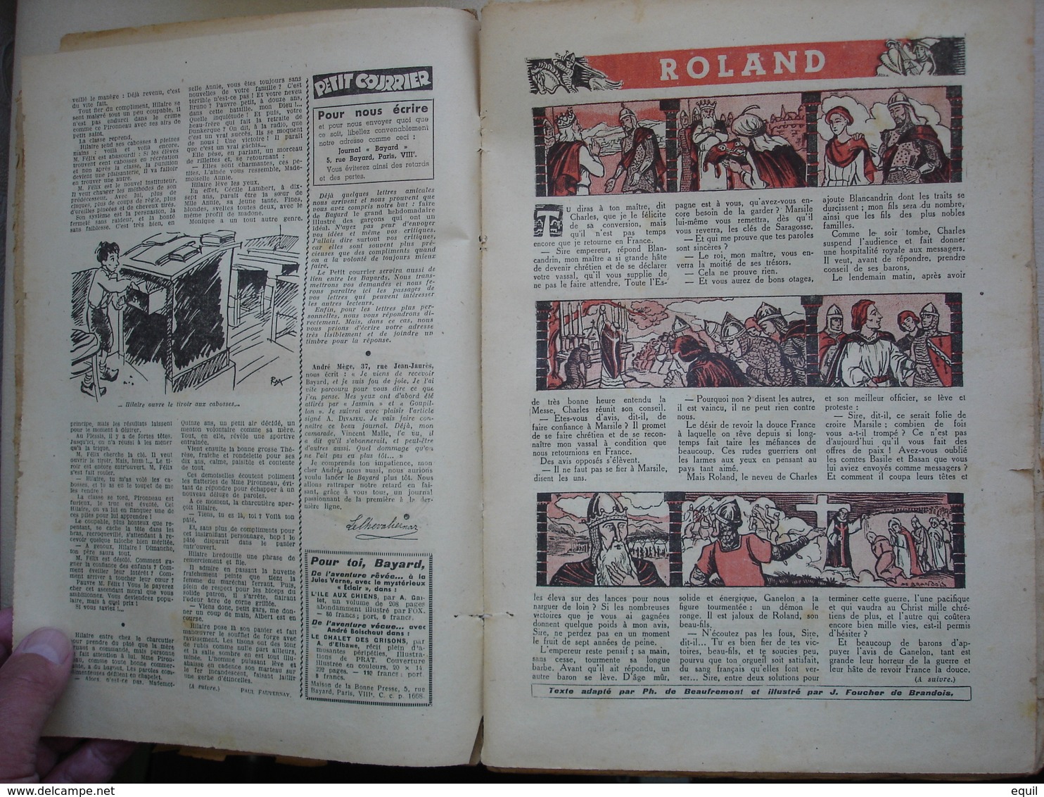 journal de BAYARD rare reliure de 33 journaux première édition après guerre du numéro 1 au numéro 33 - du 8 décembre1946