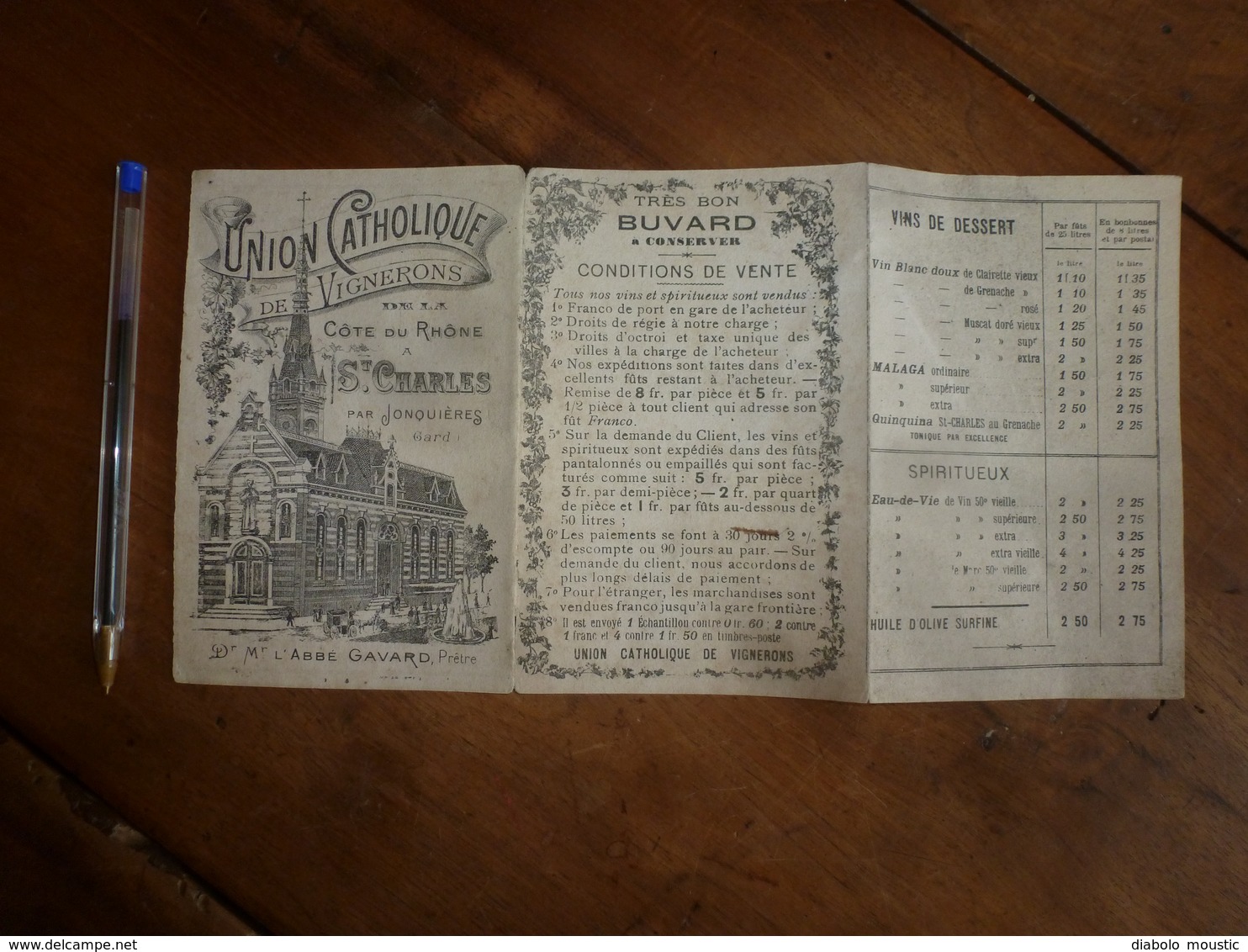 Vers 1900 :  Union Catholique De Vignerons De La Côte Du Rhône à St-Charles (par Jonquières) - 1800 – 1899