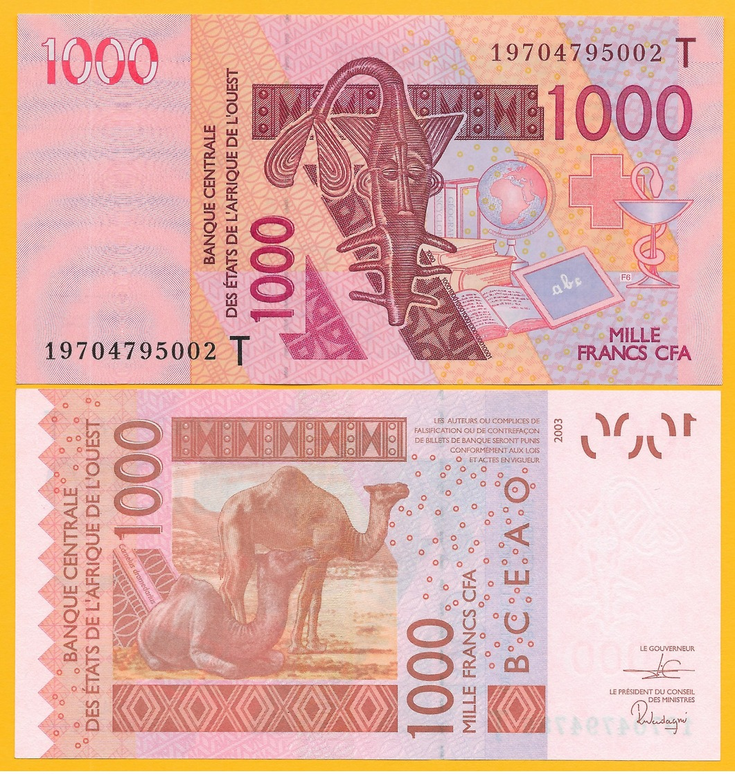 West African States 1000 Francs Togo (T) P-815Tk 2019 UNC Banknote - États D'Afrique De L'Ouest