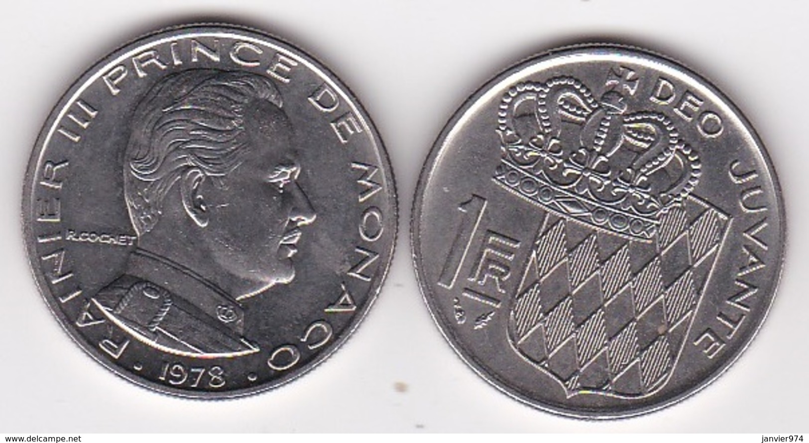 MONACO. 1 FRANC 1978 RAINIER III - 1960-2001 Nieuwe Frank