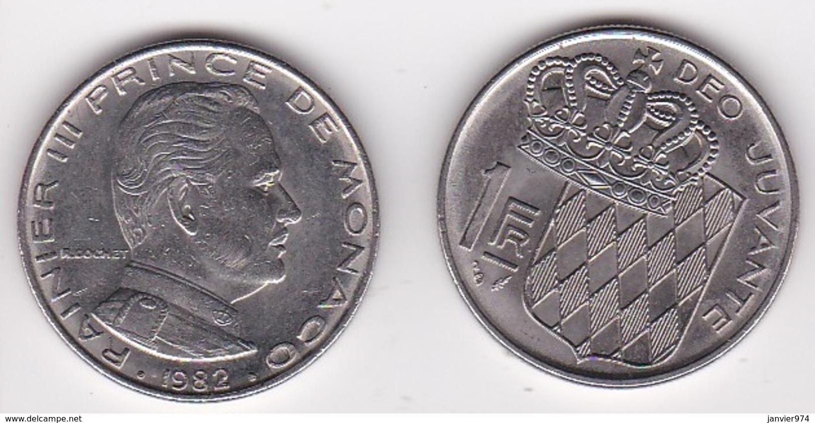 MONACO. 1 FRANC 1982  RAINIER III - 1960-2001 Nouveaux Francs
