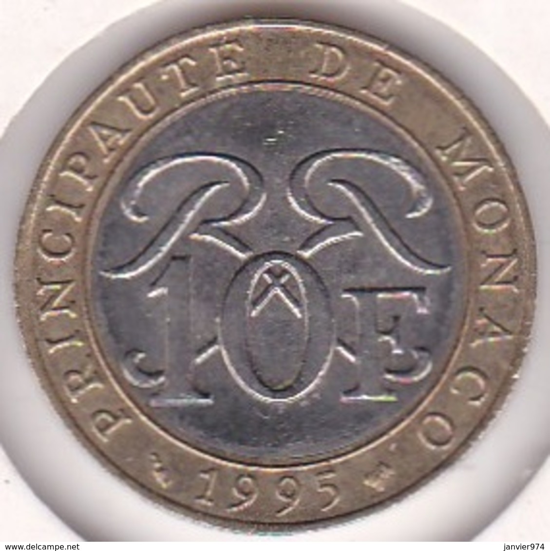 MONACO. 10 FRANCS 1995. RAINIER III. Bimétallique - 1960-2001 Nouveaux Francs