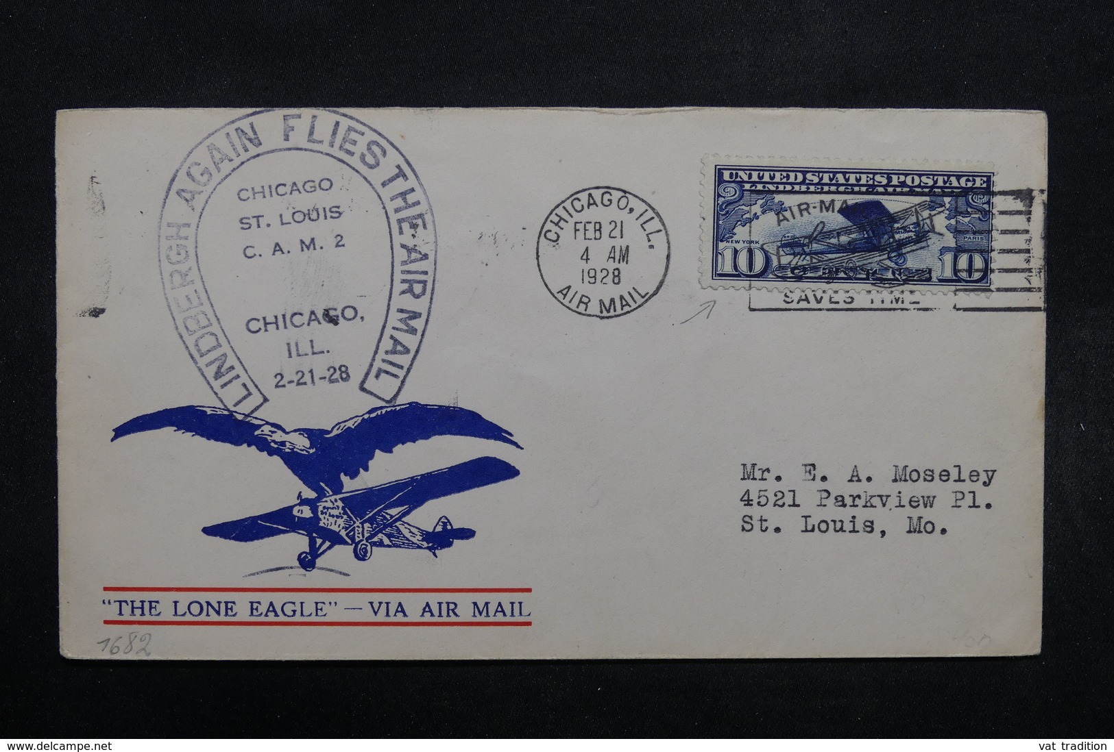 ETATS UNIS - Enveloppe Souvenir Du Vol De Charles Lindbergh En 1928 - L 32501 - Sobres De Eventos