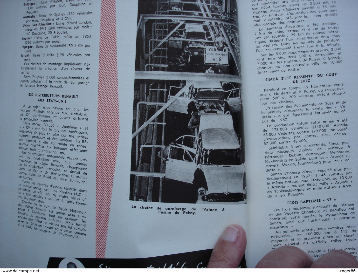 revue MOTEUR du 1er trimestre 1958 avec courses automobiles ,présentation de la DS ,l'usine de POISSY etc......