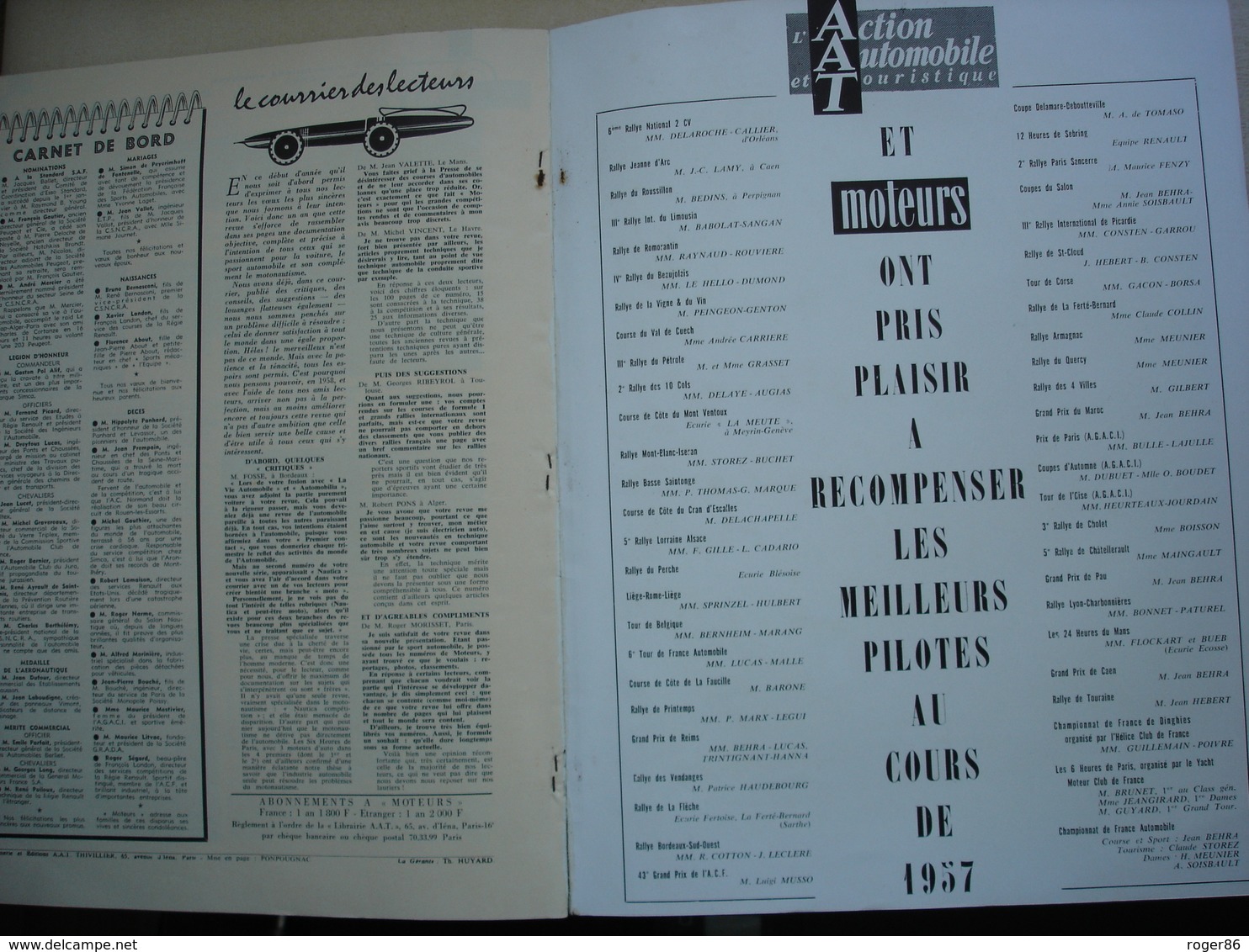 revue MOTEUR du 1er trimestre 1958 avec courses automobiles ,présentation de la DS ,l'usine de POISSY etc......