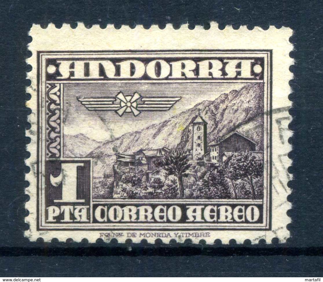 1951 ANDORRA SPAGNOLA SET PA USATO A1 - Oblitérés