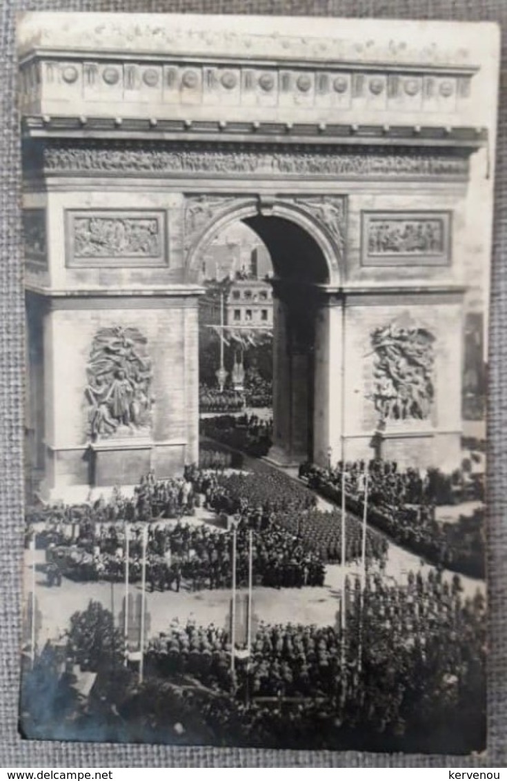 Lot de 8 Carte Photo PARIS défilé 14 juillet 1919 fete de la victoire Marechal FOCH et JOFFRE  militaria 14 18