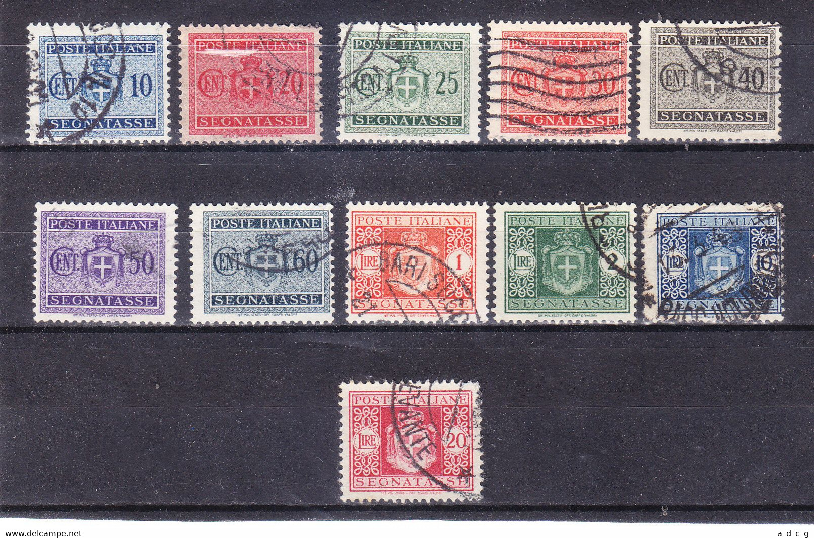 1945 SEGNATASSE NO FASCI NO FILIGRANA Serie Quasi Completa USATO - Postage Due