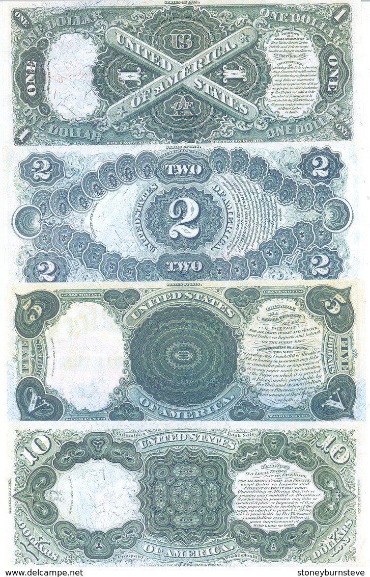 US Notes 13 Note Set 1878 COPY - Billetes De Estados Unidos (1862-1923)