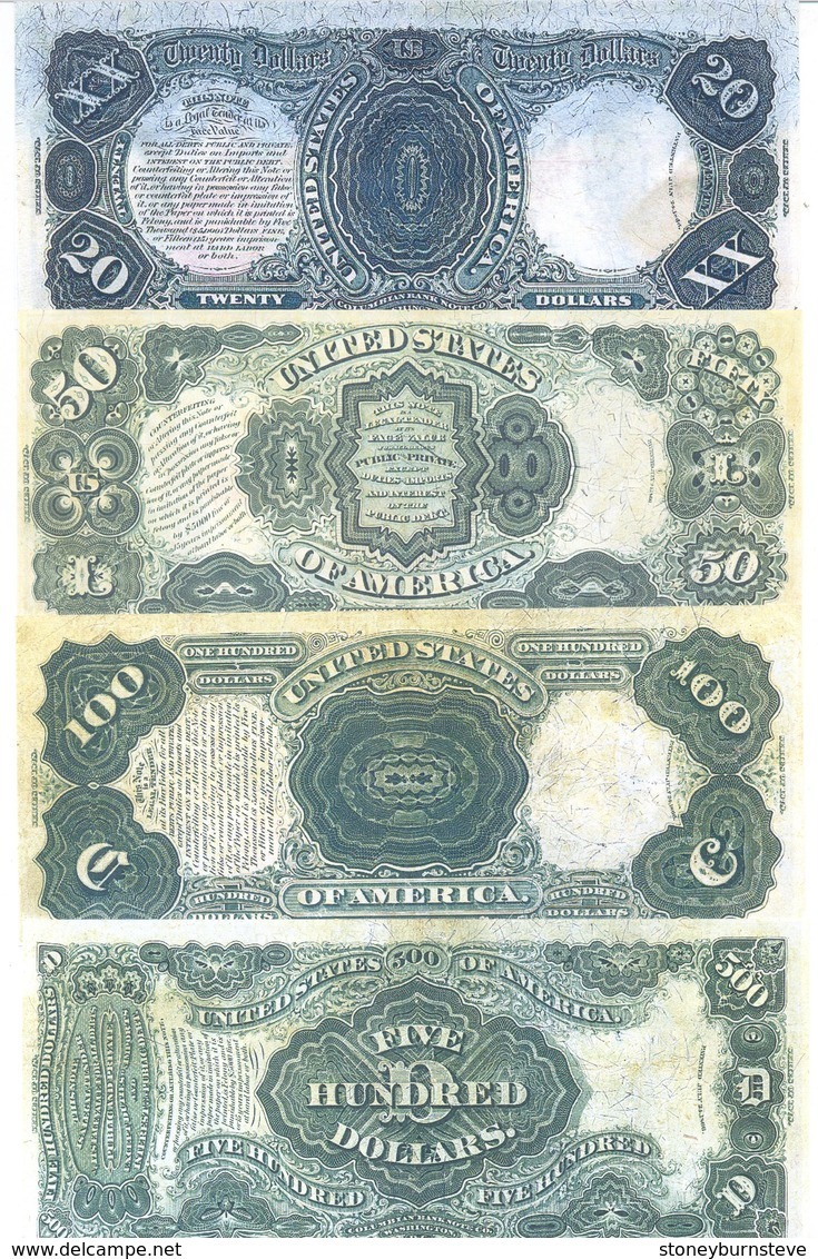 US Notes 13 Note Set 1878 COPY - Billetes De Estados Unidos (1862-1923)