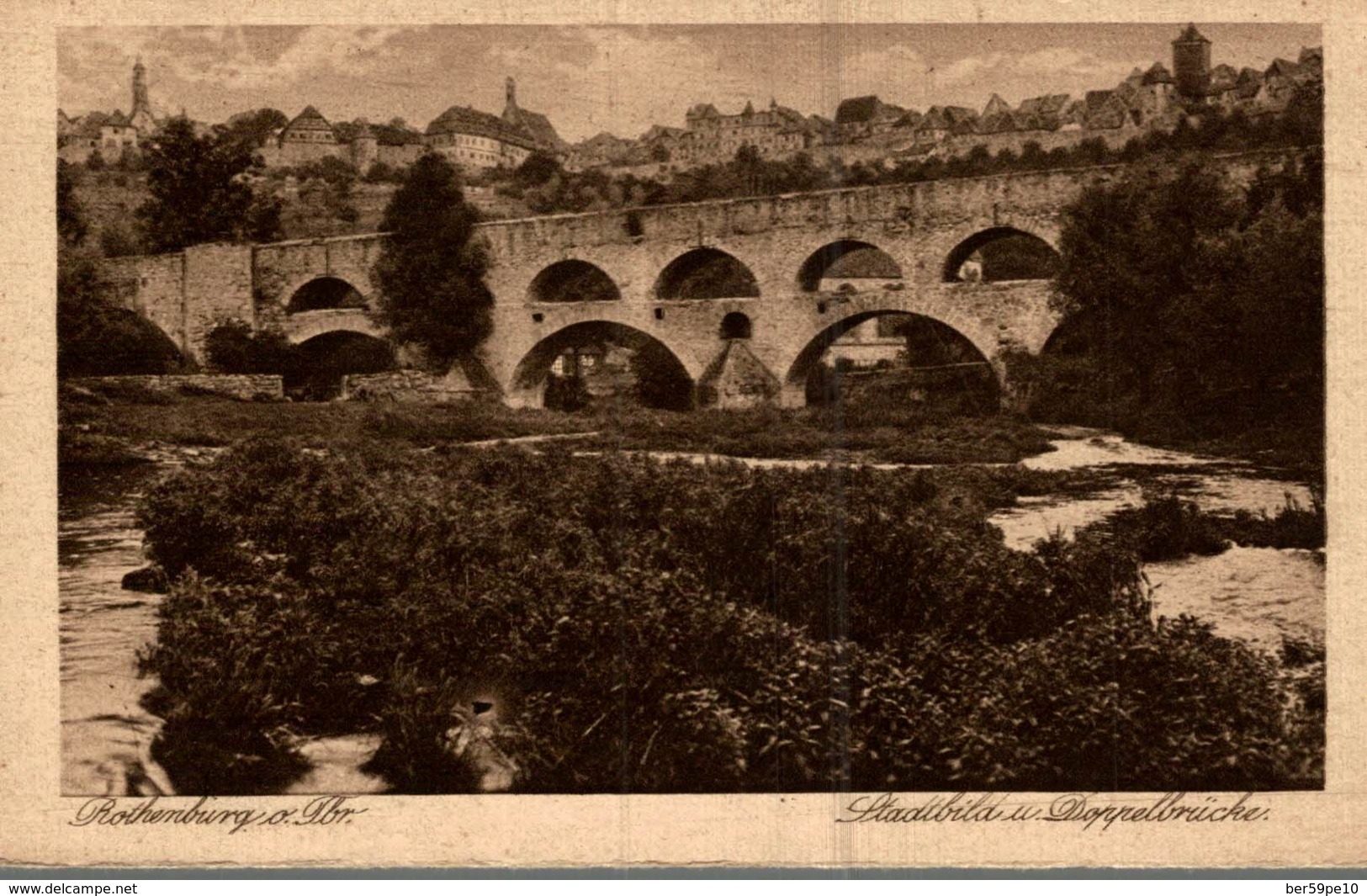 ALLEMAGNE  ROTHEMBURG  STADTBILD U. DOPPELBRUCKE - Rotenburg