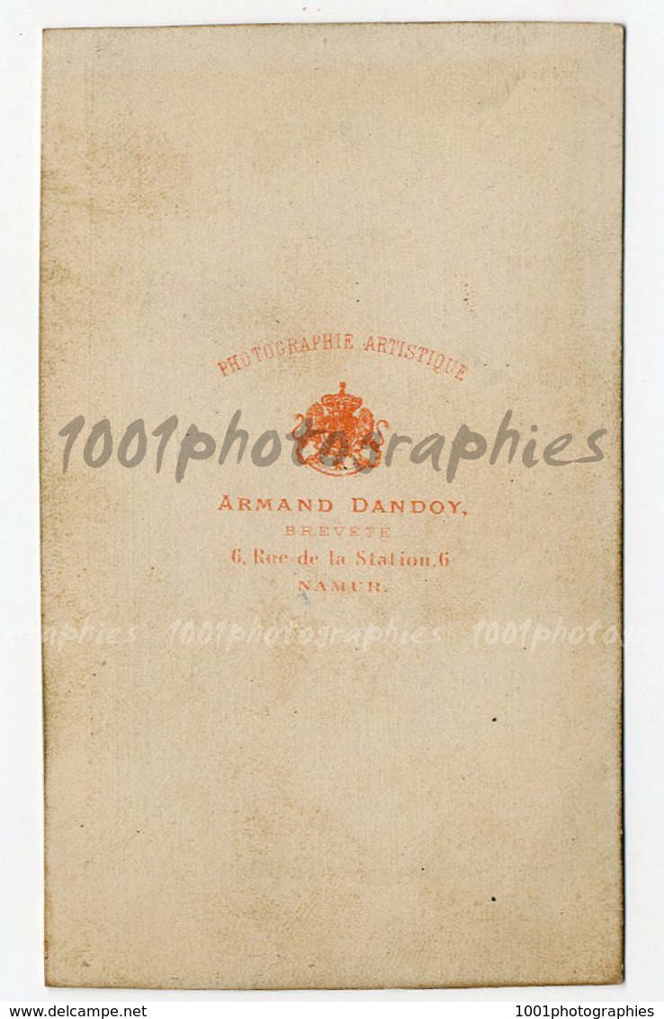 CDV Armand Dandoy Photographie, Namur. Portrait D&#039;un Militaire. - Autres & Non Classés