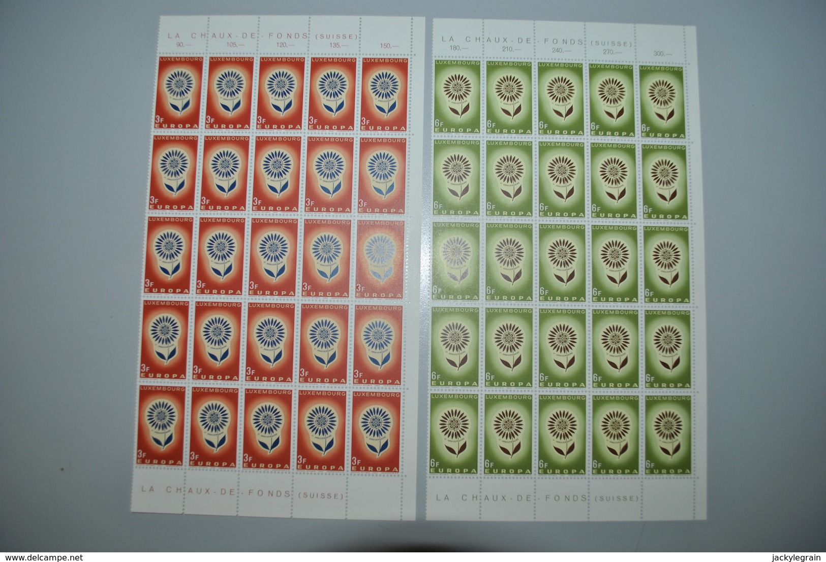 Luxembourg 1964 Feuilles 25 Timbres MNH - Nuevos