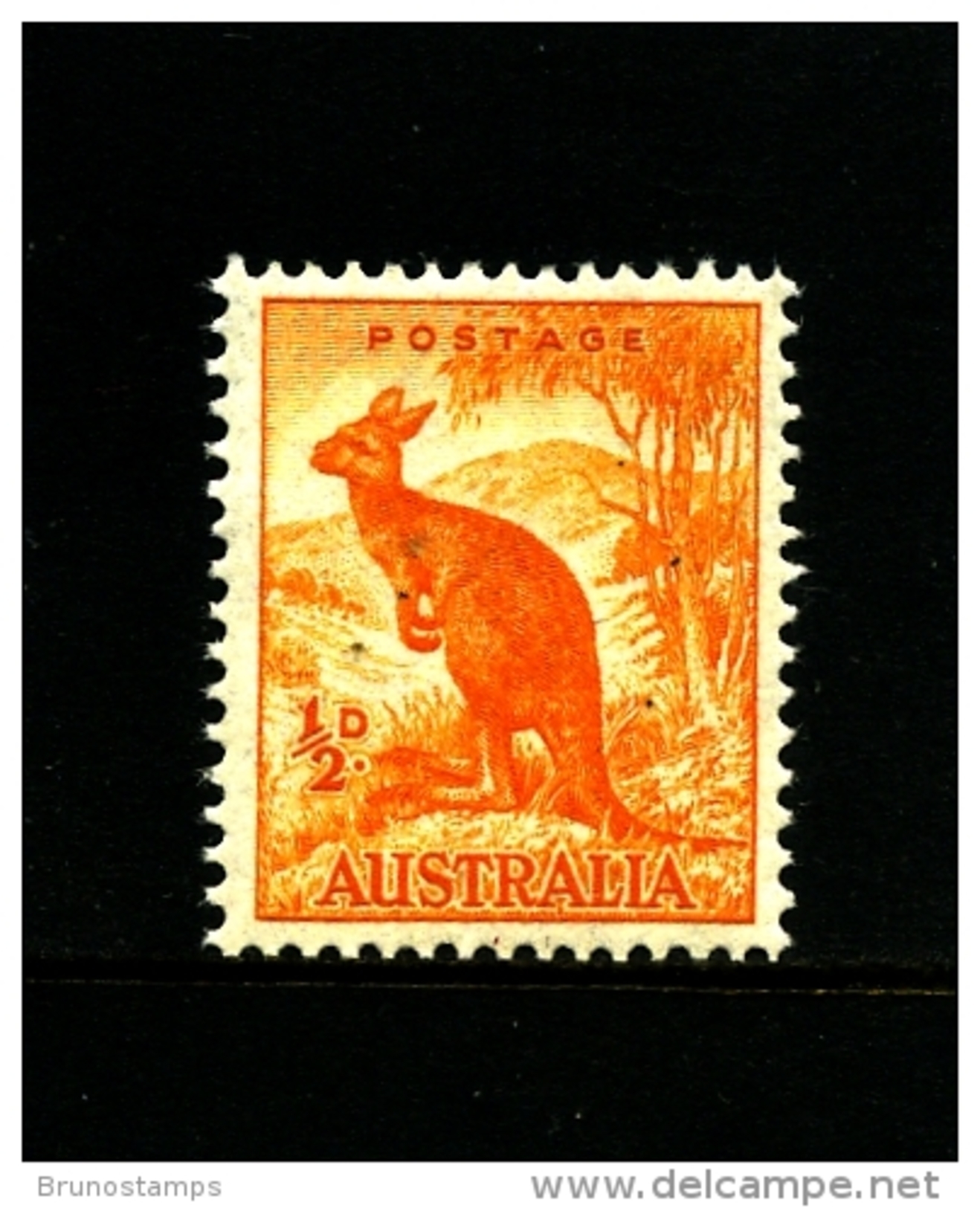 AUSTRALIA - 1949  1/2 D  KANGAROO  NO WMK  MINT NH  SG 228 - Nuovi