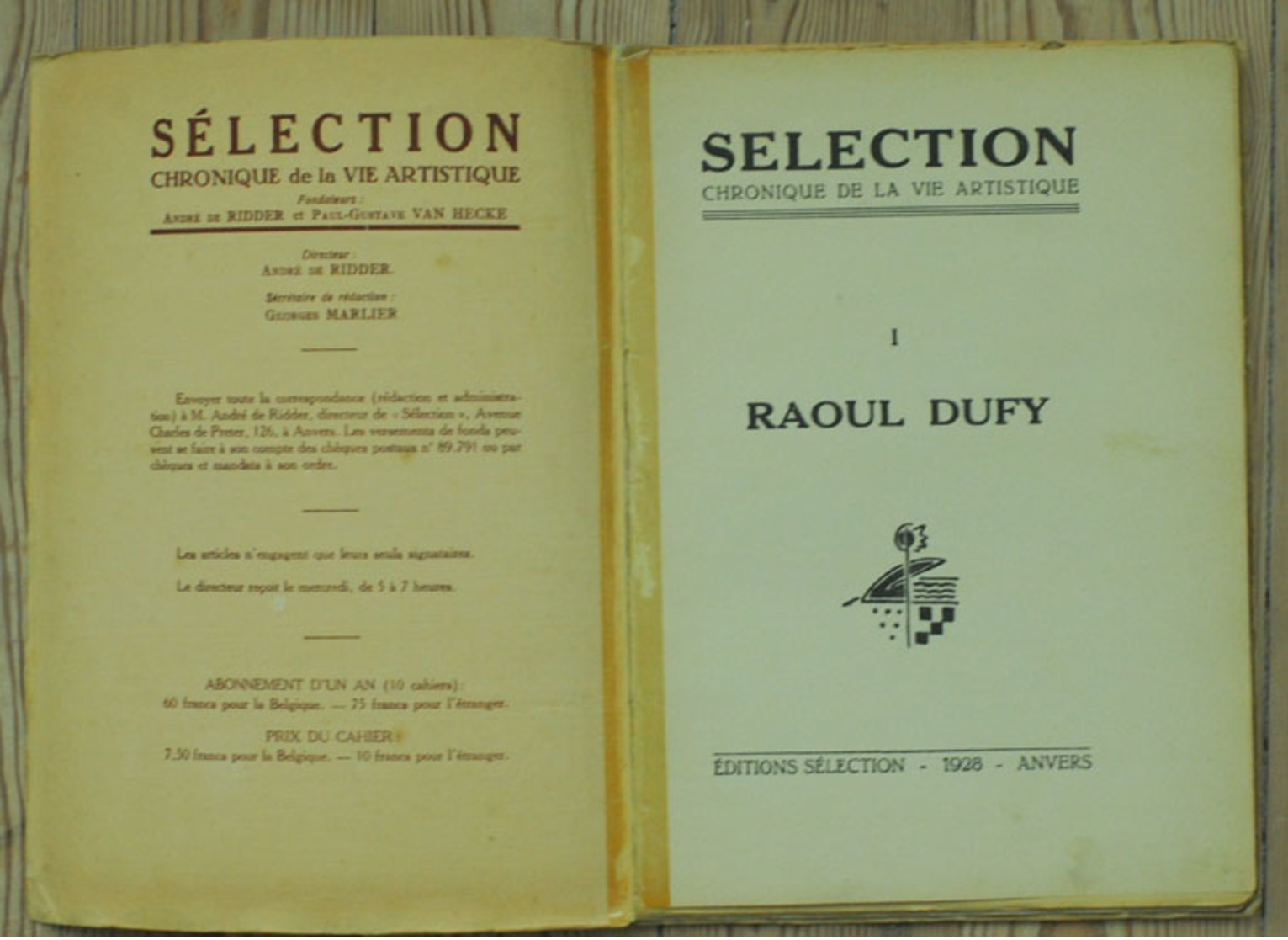 Sélection Cahier 1 Raoul Dufy 1928 - Art