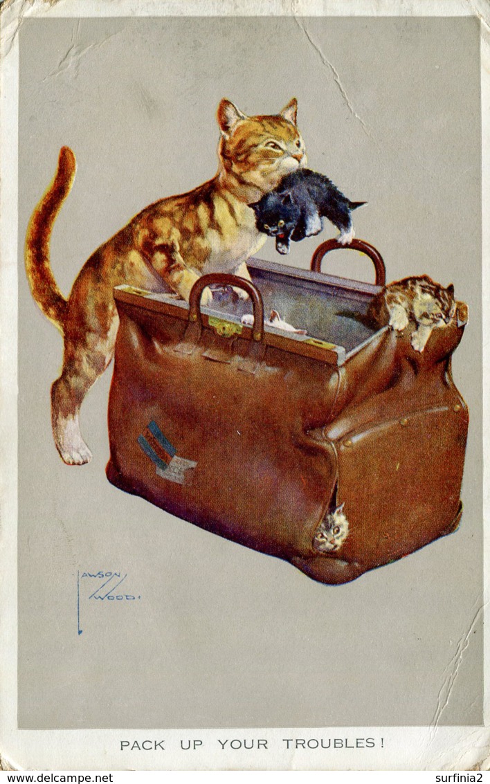 CATS - ART DRAWN BY LAWSON WOOD - PACK UP YOUR TROUBLES -  C395 - Thiele, Arthur