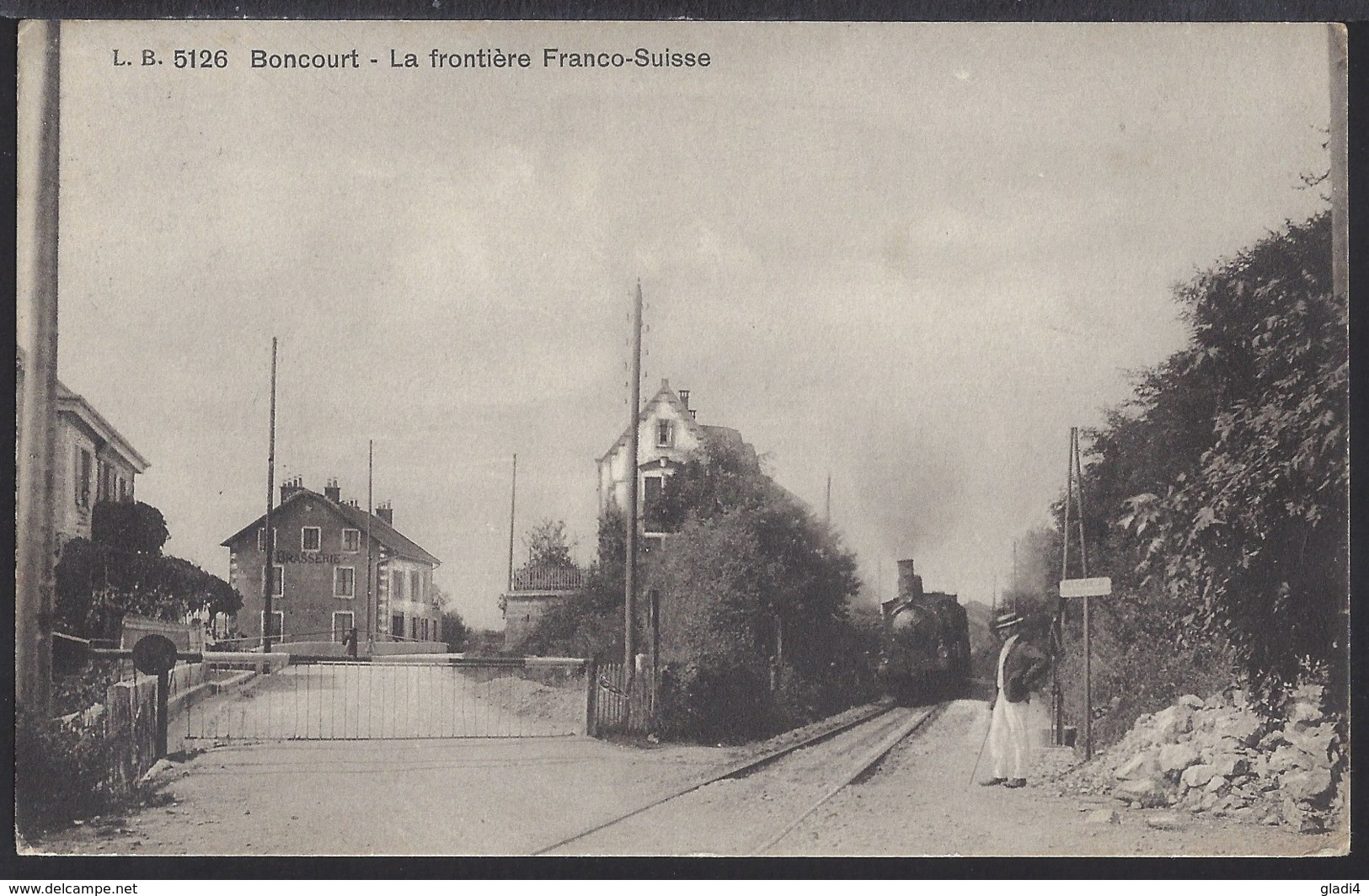 Boncourt - La Frontière - Train à Vapeur - Dampflok - 1912 - Boncourt