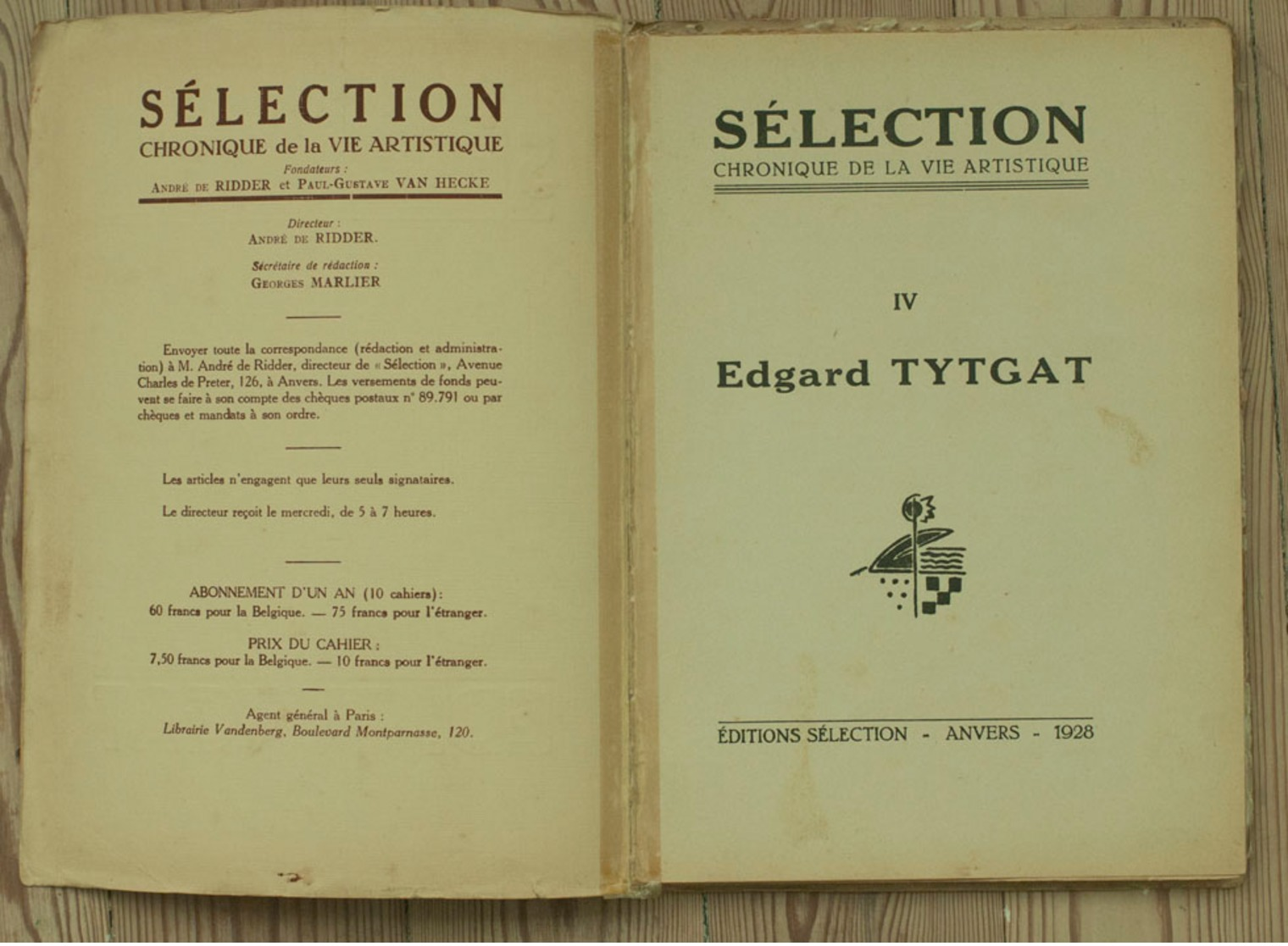 Sélection Cahier 4  Edgard Tytgat 1928 - Art