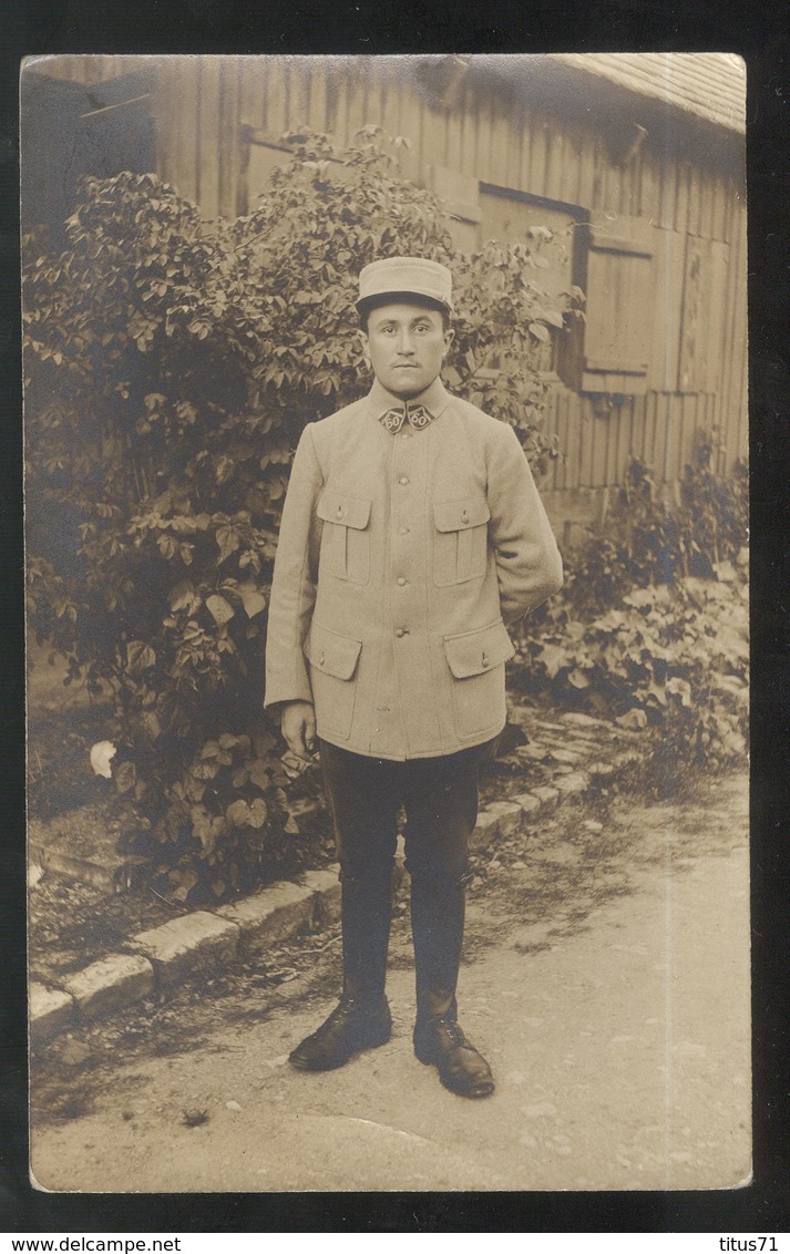 Carte Photo Soldat Du 60ème Régiment  - Non Circulée - Uniforms