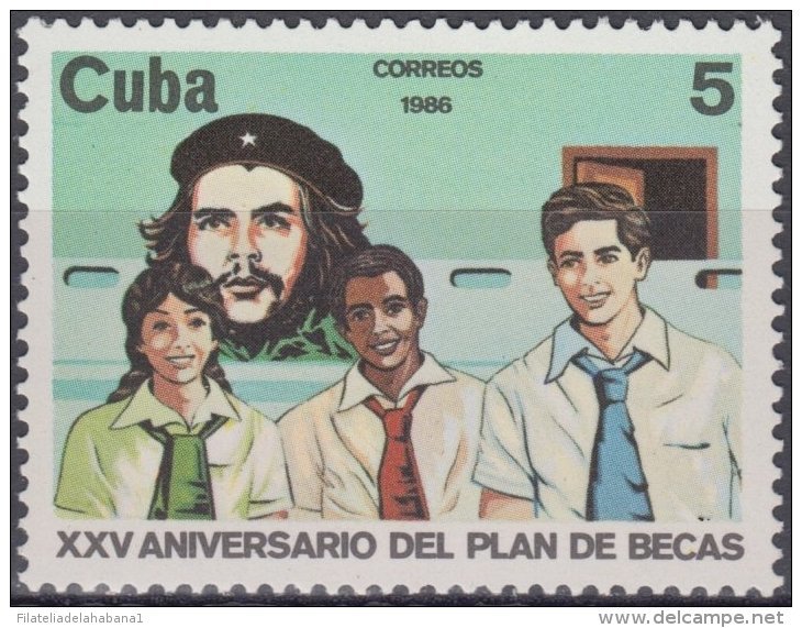 1986.123 CUBA Ed.3235. MNH. 1986. 25 ANIV PLAN DE ESCUELAS EN EL CAMPO. ERNESTO CHE GUEVARA. - Ungebraucht