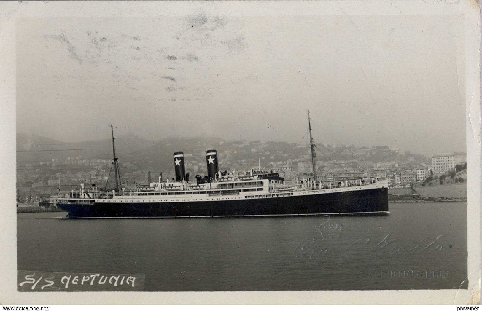 1926 BARCOS / SHIPS , TARJETA POSTAL  CIRCULADA , GENOVA - BERLIN , VAPOR S/S NEPTUNIA - Steamers