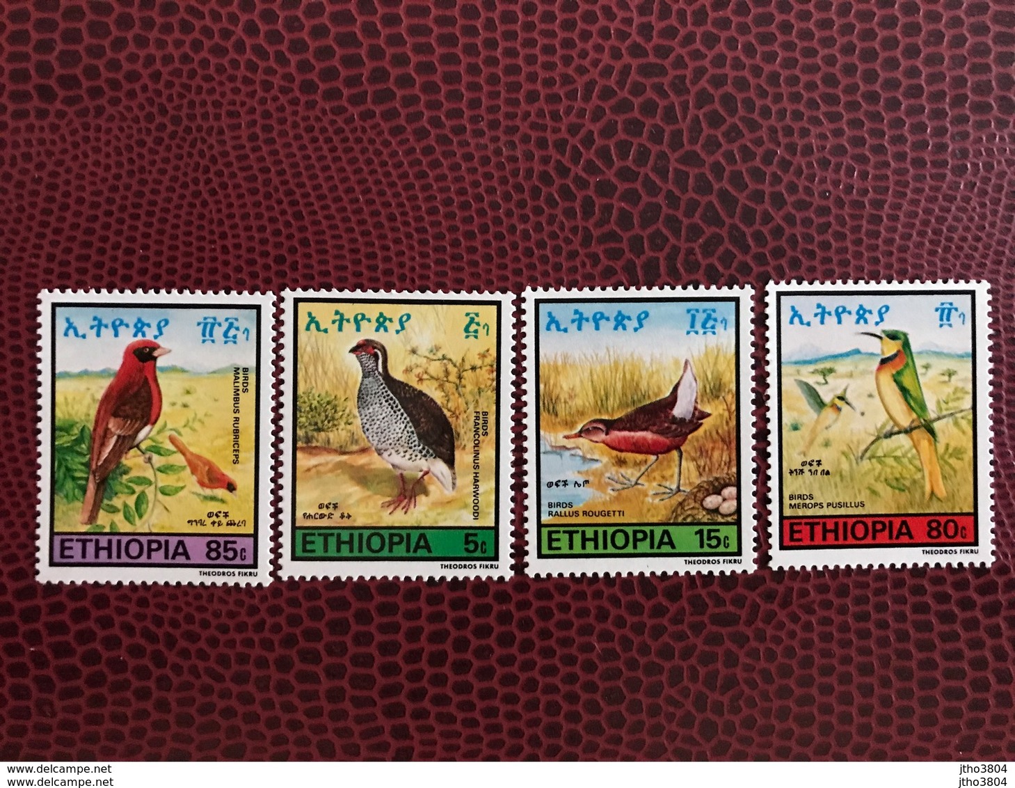 ÉTHIOPIE 1985 4 V Neuf ** Mi 1196 A 1199 Oiseau Bird Of ETHIOPIA - Papegaaien, Parkieten