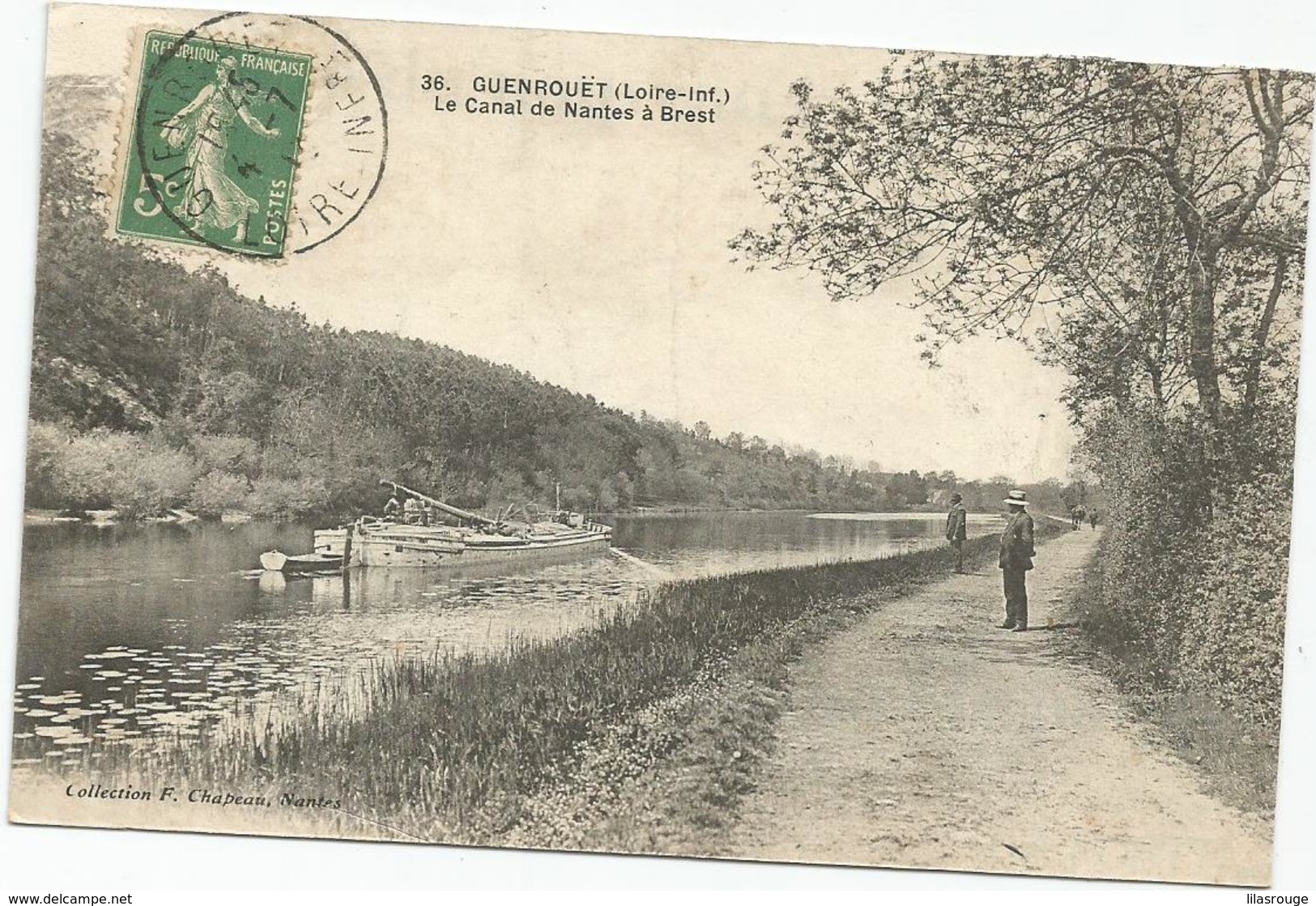 GUENROUET LE CANAL DE NANTES A BREST   VOIR PENICHE - Guenrouet