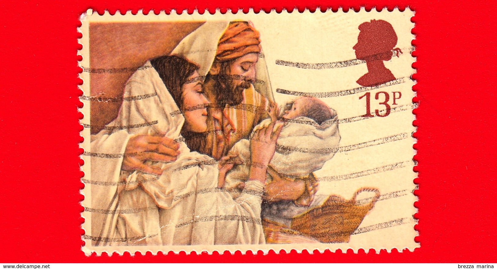 INGHILTERRA - GB - GRAN BRETAGNA - Usato - 1984 - Natale - Christmas - Sacra Famiglia - The Holy Family - 13 - Usati