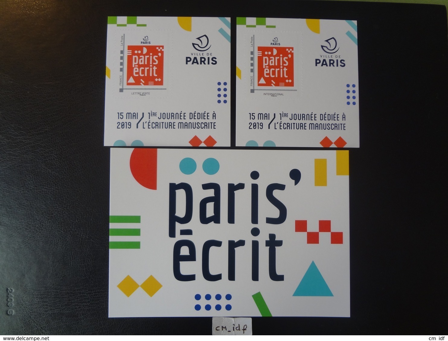 FRANCE 2019 " PARIS ÉCRIT " 1ÈRE JOURNÉE DÉDIÉE À L'ÉCRITURE MANUSCRITE,  ADHESIF , LETTRE VERTE ET INTERNATIONALE - Collectors