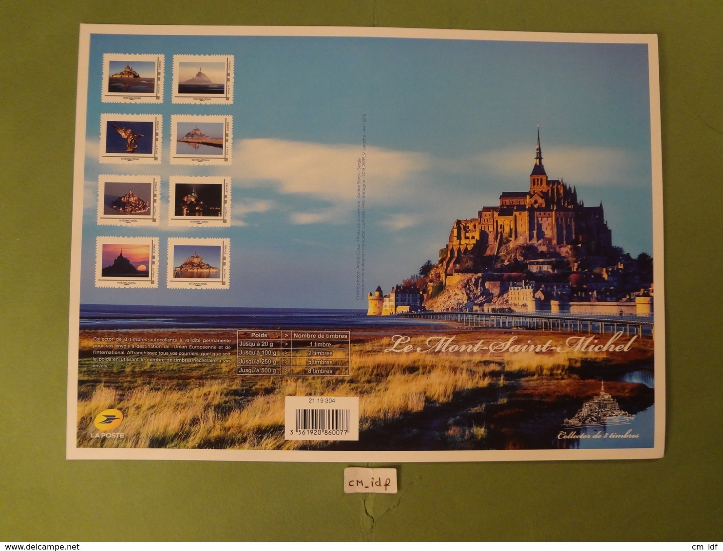 FRANCE 2019 COLLECTOR " LE MONT SAINT MICHEL - LA MERVEILLE " 8 Timbres Lettre Intermationale Autocollants - Collectors