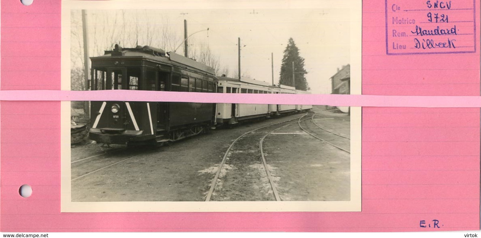 Dilbeek TRAM 9721   ( Foto 12.5 X 9 Cm  Geplakt Op Papier Met Uitleg )   See Scan - Trains